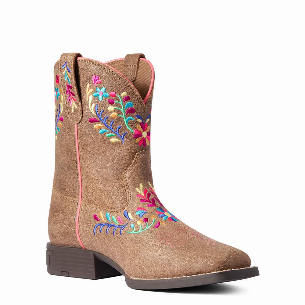 Ariat Youth Wild Flower Western Stövlar Barn Bruna | 218-YOLAZC