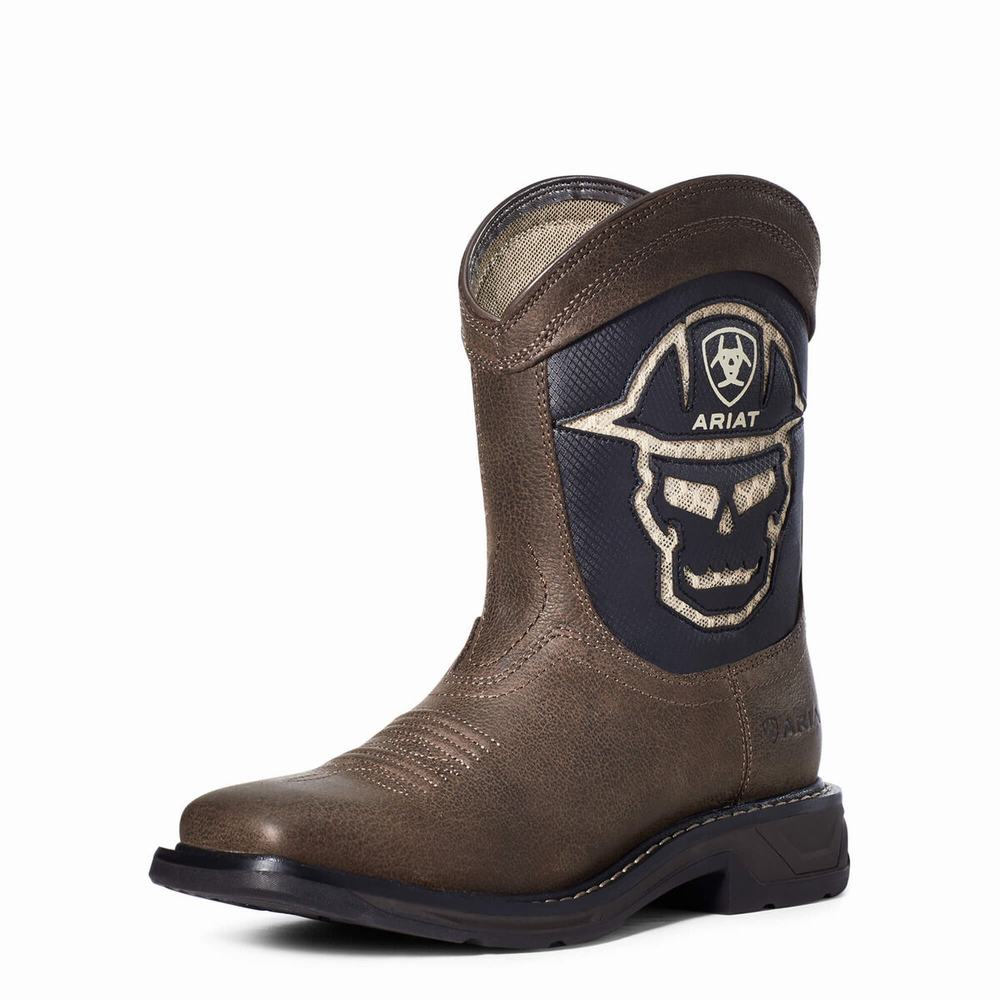 Ariat Youth WorkHog XT VentTEK Bold Western Stövlar Barn Kaffe | 967-JQHFPY